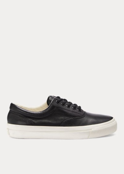 Zapatillas Polo Ralph Lauren Mujer Negros - Bryn Leather - TREJB1246